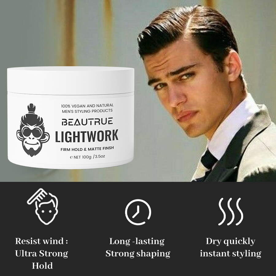 Matte Finish hair wax;YOUR LOGO hair wax;Strong Hold hair wax;Premium hair wax;Water Based hair wax;Flake Free hair wax;All-Day Hold hair wax;Hair Styling Products