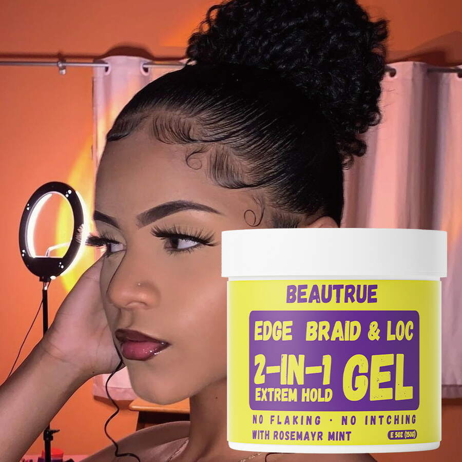 YOUR LOGO Edge Braid Control Gel For All Hair Types Hair Styling Gel Great for Braiding Twisting & Smooth Edge and Extra Hold