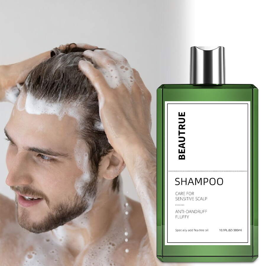 YOUR LOGO 300ml Pure Tea Tree Oil Shampoo for Itchy and Dry Scalp Deep Cleans and Refreshes Scalp