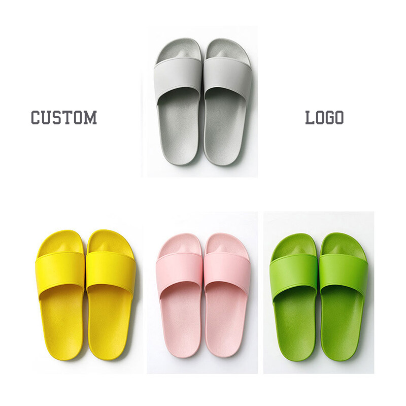 Unisex Custom Logo Slides Sandals Big Size Men's Flip Flops with Rubber PVC Insole Winter Designer Slippers with Blank Features
