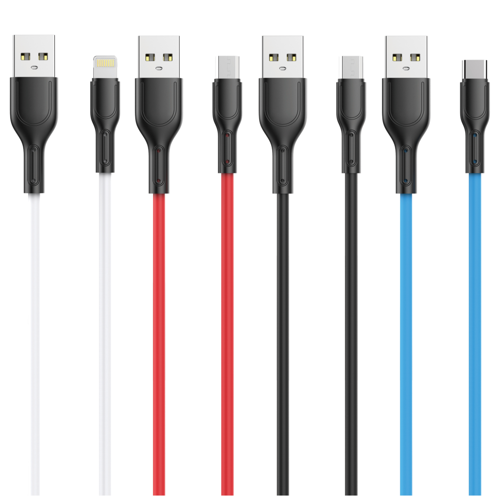 JCX-38 U-shaped silicone wire USB-LIGHTNING/MICRO/TYPE-C