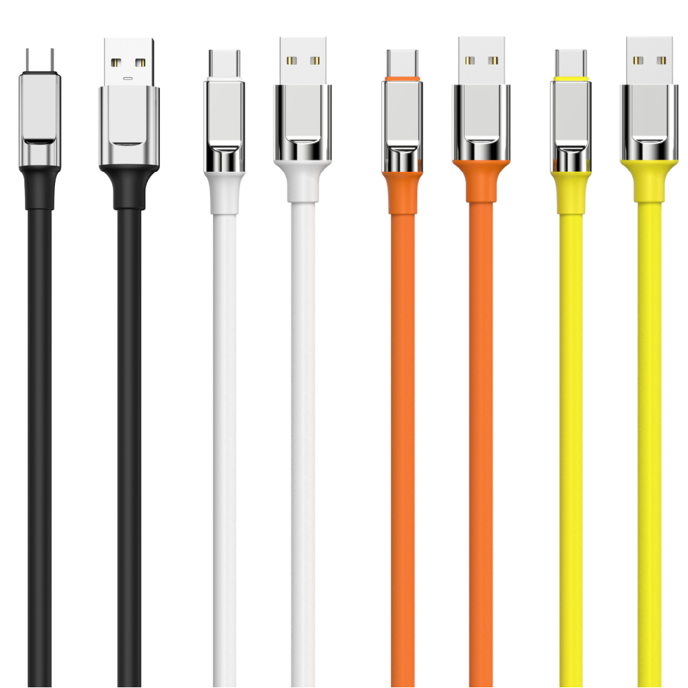 JCX-188 6.0Liquid soft rubber thread USB-LIGHTNING/MICRO/TYPE-C