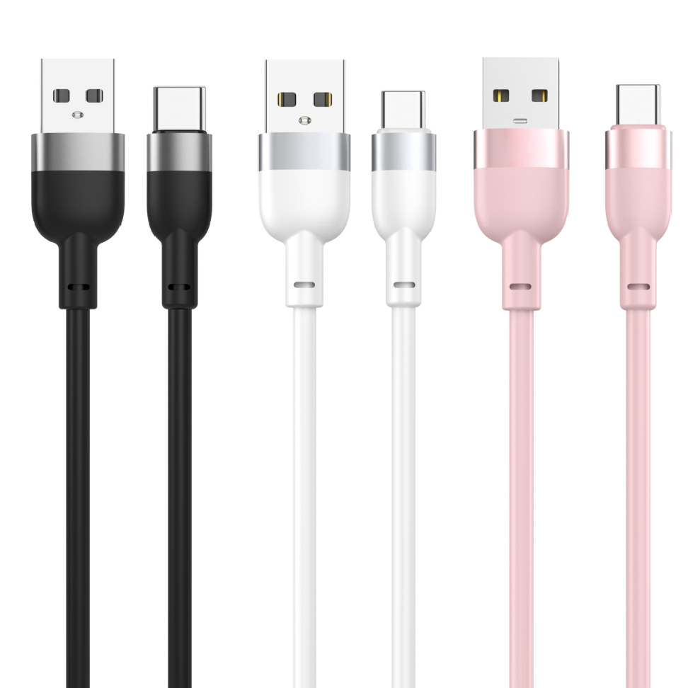 JCX-31 Shell soft rubber thread USB-LIGHTNING/MICRO/TYPE-C