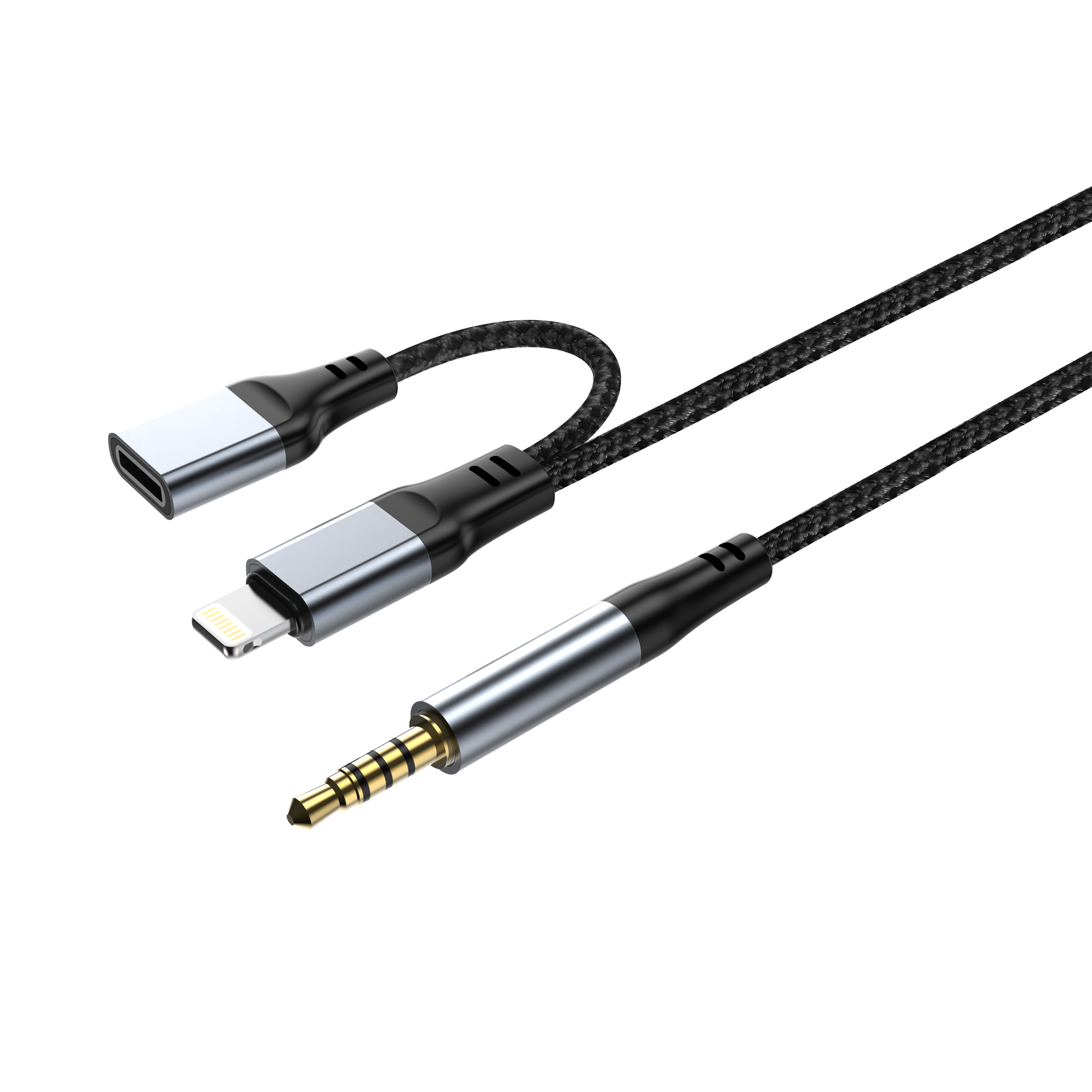 JCX-YP-100 3.5 male to female Lightning audio conversion