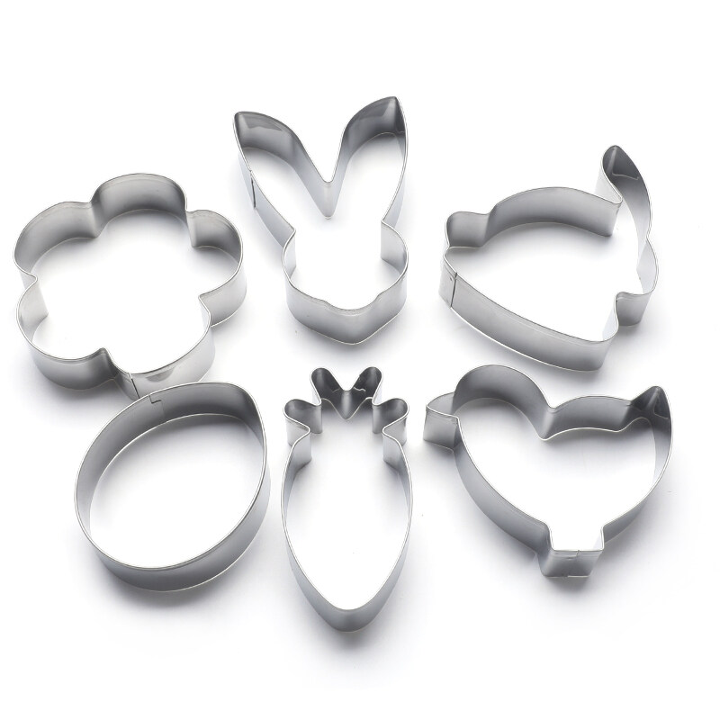6 pcs Easter Stainless Steel Cookie Cutter Set