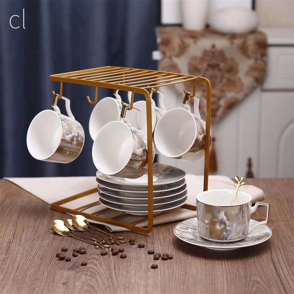 cup and saucer set with stand, fancy tea cups and saucers, tea cup set of 6 price