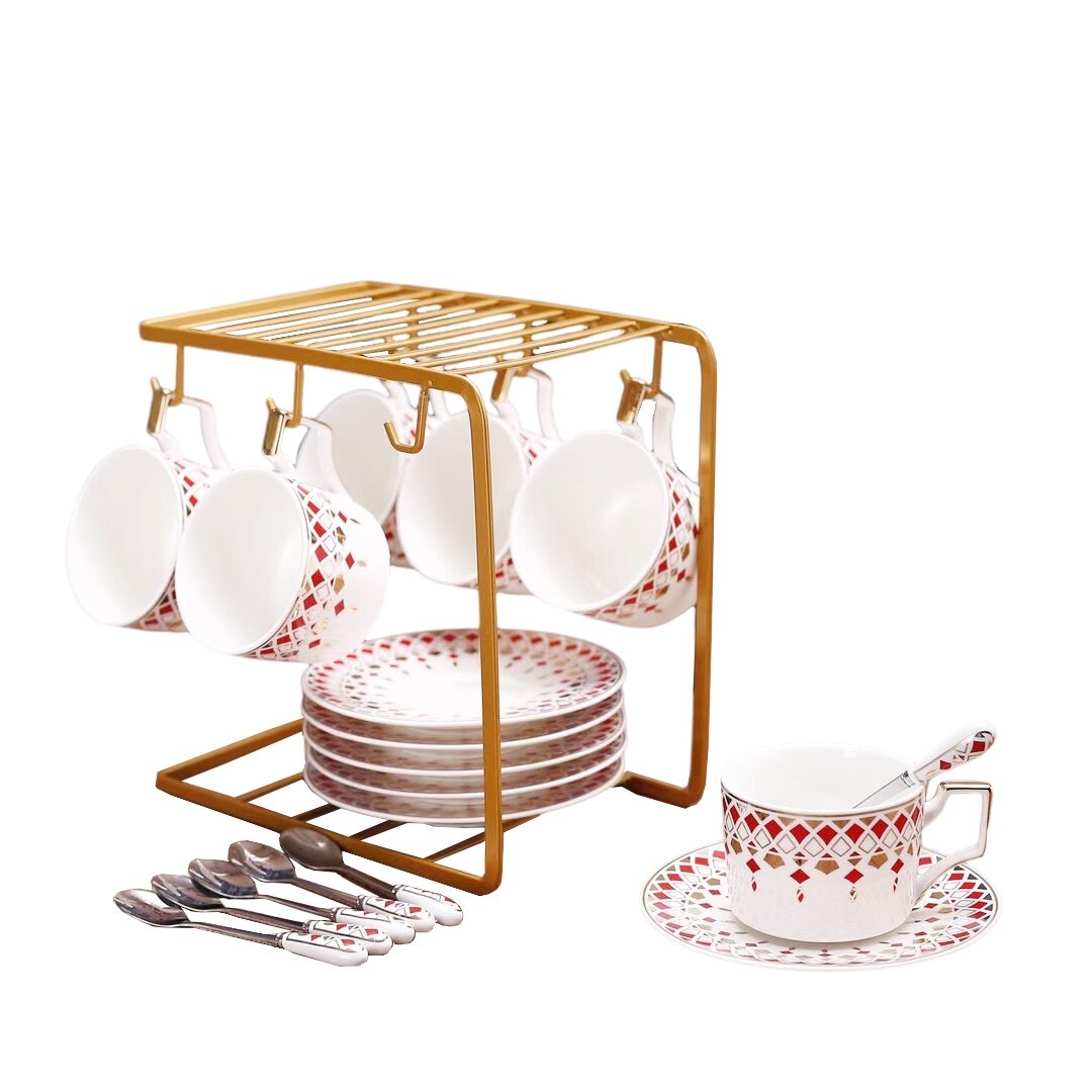 cup and saucer set with stand, fancy tea cups and saucers, tea cup set of 6 price