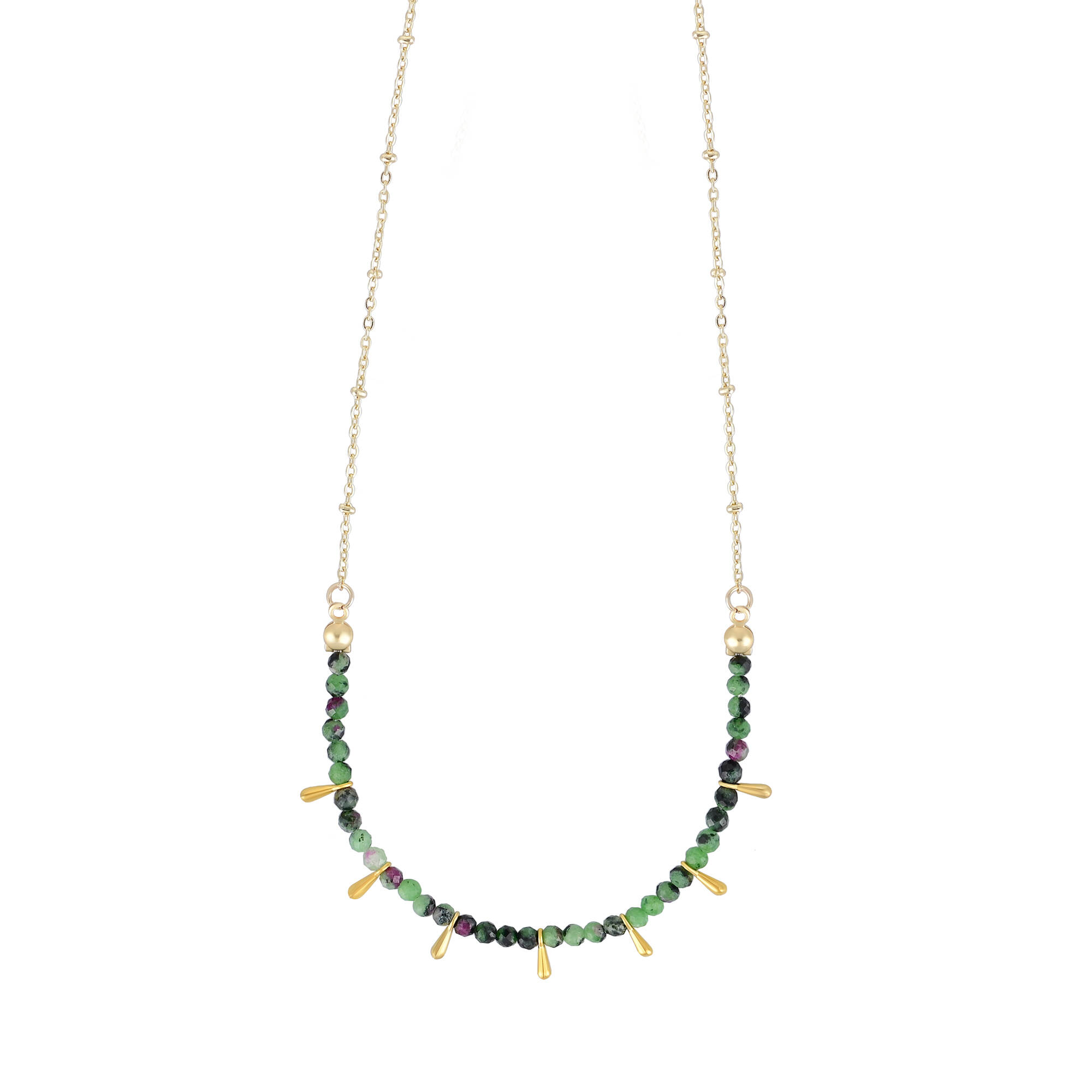 18K Charming Stone Chain Necklace