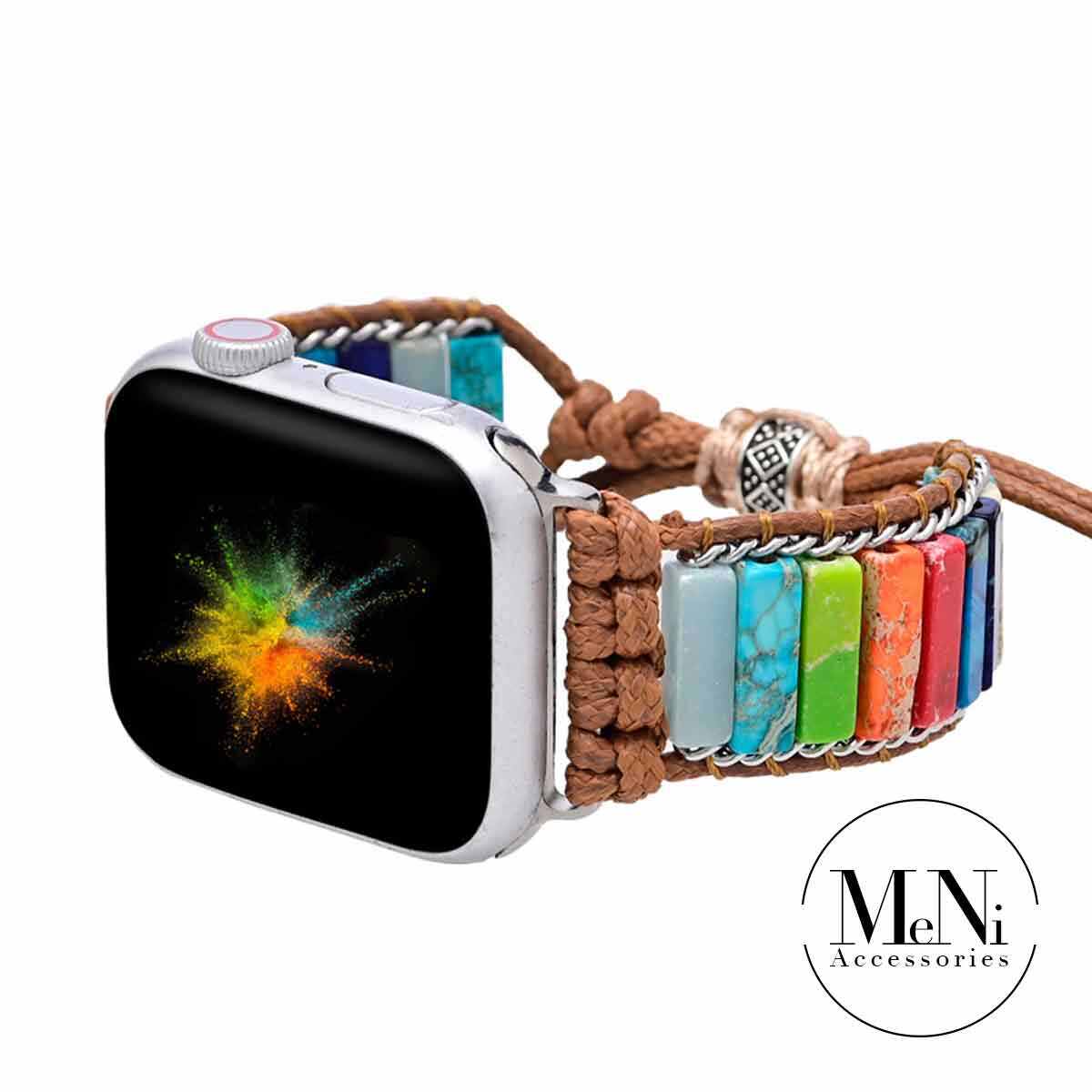 Chakra Beaded Stone Boho Apple Watch Band