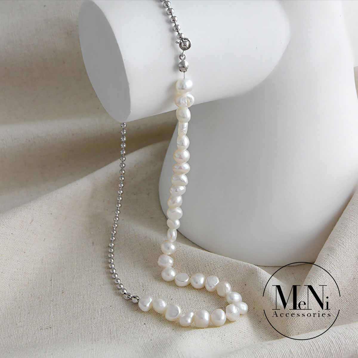 925 Sterling Silver Necklace with Freshwater Pearls