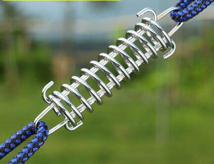 Tent Fixed Buckle Wind Rope Buckle Steel Fixed Buckle Tent Wind Spring for Camping Hiking,Chrome Plated Spring for Hammock Chair