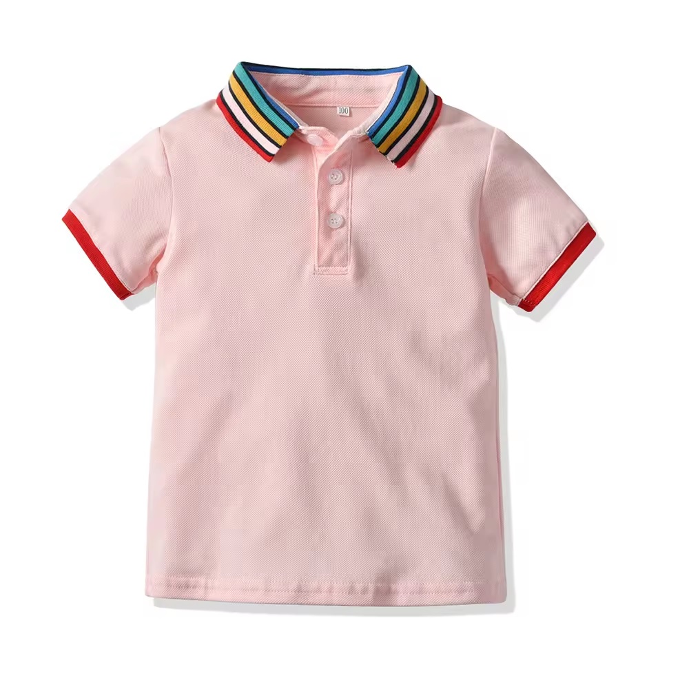 Children's  Polo Shirt Boys Short Sleeve Two Piece Set