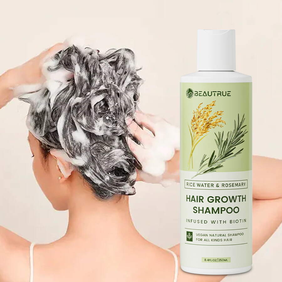 YOUR LOGO Hair Growth Shampoo Rice Water for Hair Growth with Rosemary for Hair Loss and Thinning Hair For All Hair Types