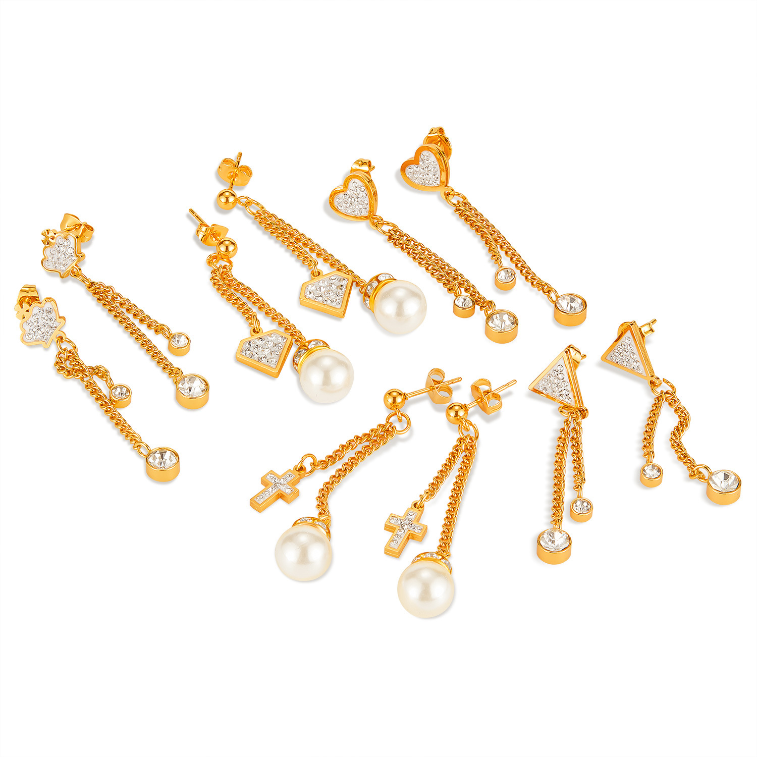 Stainless Steel Jewelry 18k Gold Plated Launched in April Hot Selling 