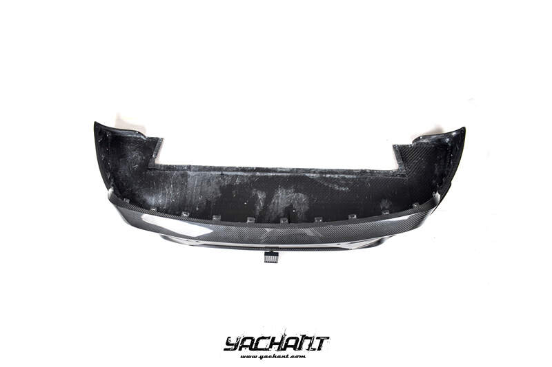 YCPCTC006LCF 2019-2022 Porsche Taycan J1 44S Mansory Style Rear Bumper Diffuser CF (2).jpg