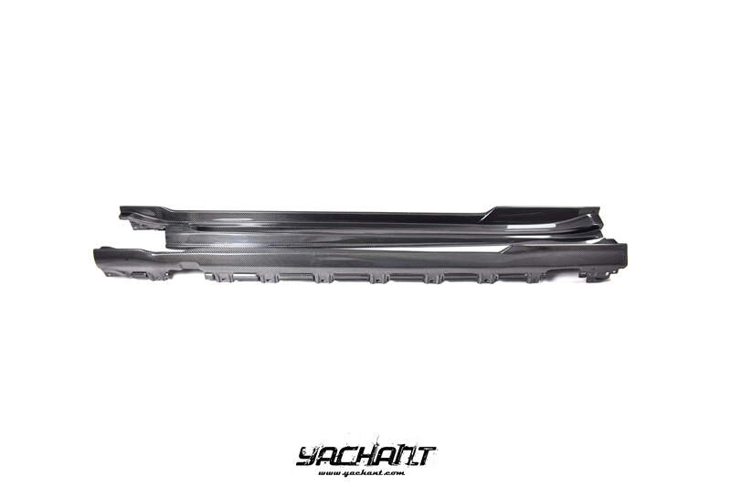 YCPCTC007LCF 2019-2022 Porsche Taycan J1 44S Mansory Style Side Skirts CF (15).jpg