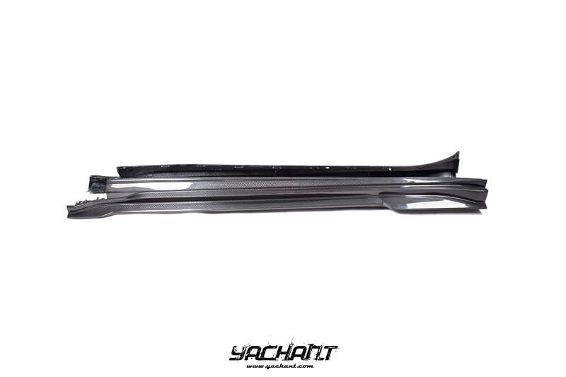 YCPCTC007LCF 2019-2022 Porsche Taycan J1 44S Mansory Style Side Skirts CF (2).jpg