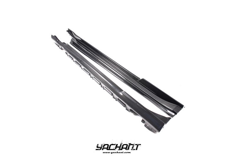 YCPCTC007LCF 2019-2022 Porsche Taycan J1 44S Mansory Style Side Skirts CF (16).jpg