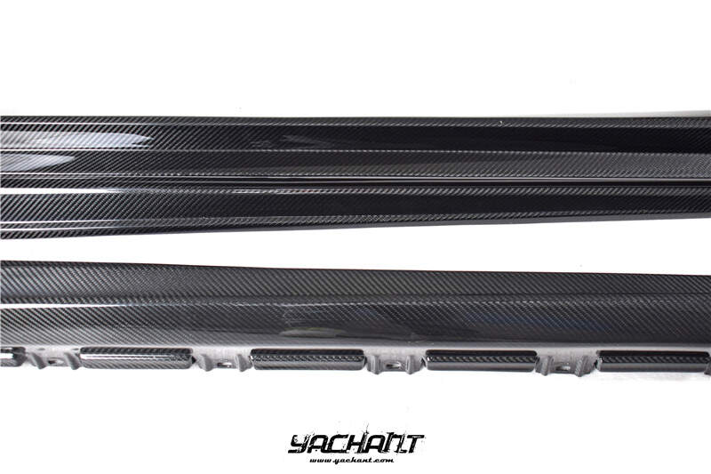 YCPCTC007LCF 2019-2022 Porsche Taycan J1 44S Mansory Style Side Skirts CF (18).jpg