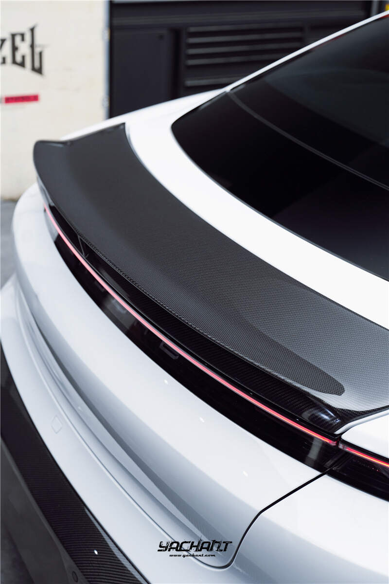 YCPCTC008LCF 2019-2022 Porsche Taycan J1 44S Mansory Style Rear Trunk Spoiler Wing CF (102).jpg