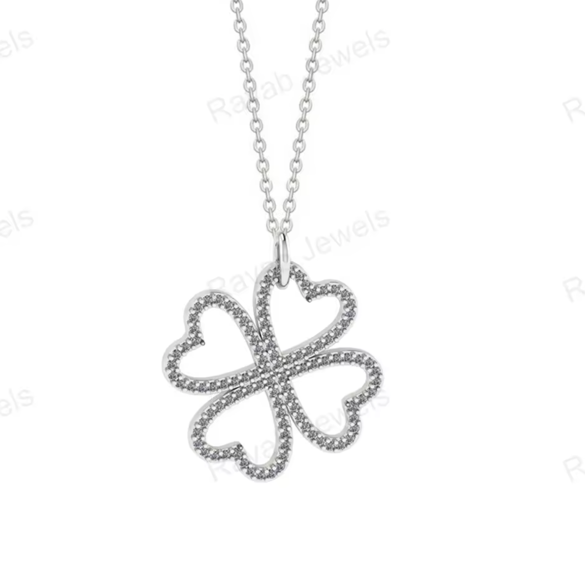 Girls four leaf clover low price 36mm luxury gold plated necklace gift jewelry