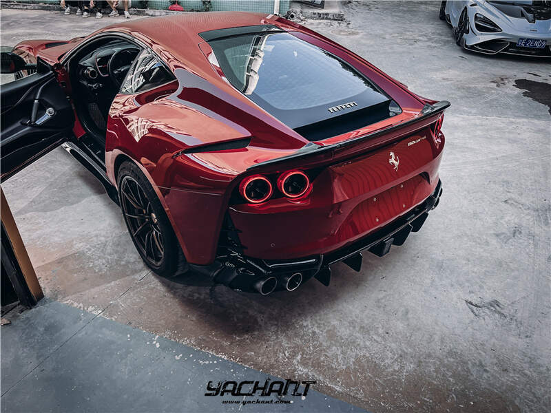 YCFR812005SDCF 2017-2020 Ferrari 812 Superfast Mansory Softkit Style Rear Spoiler  Wing DCF Plain Carbon Weave (103).jpg