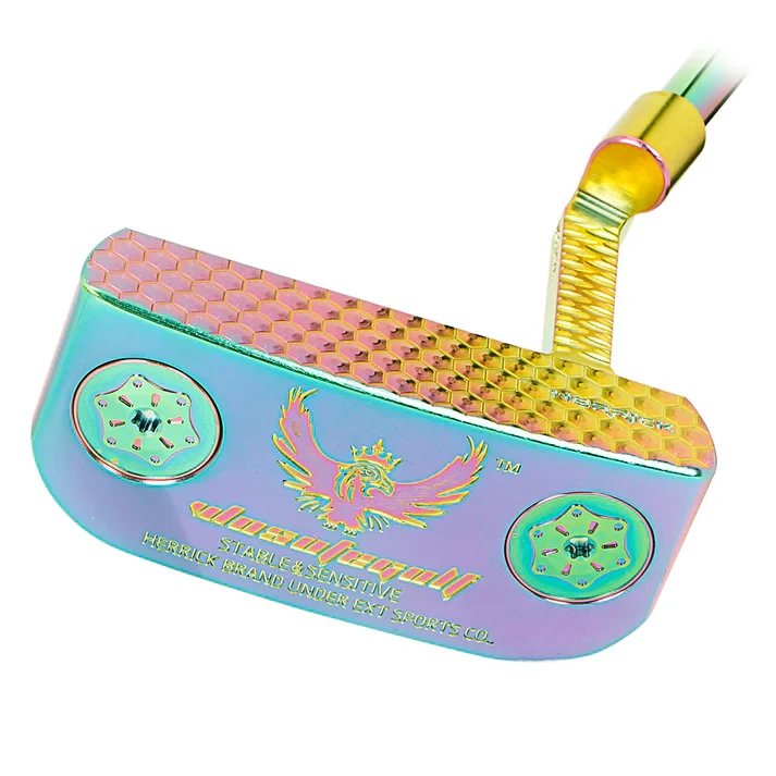 WSS-1 Golf Club putter nam tay phải với đầu đỏ đầu màu đỏ PU Grip CNC Steel Mallet Professional