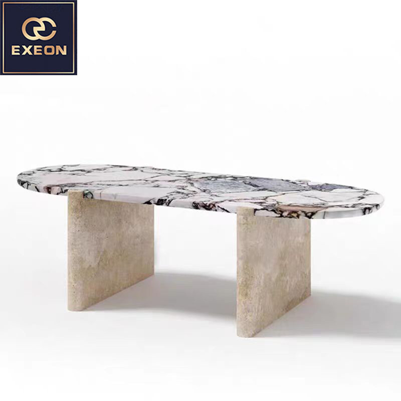 Oval dining table in modern luxury design