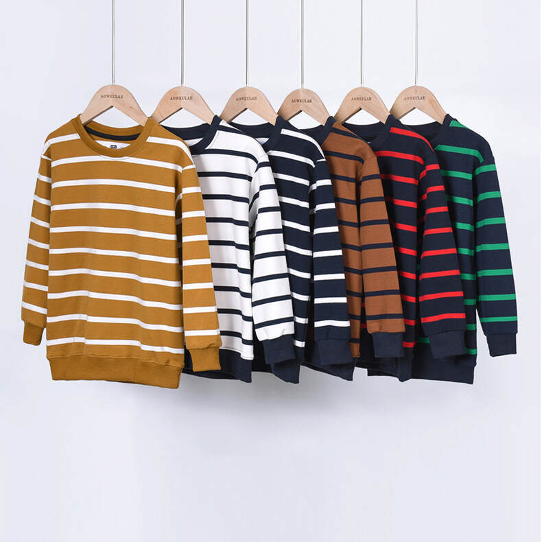 Children's sweatshirt 100% cotton striped