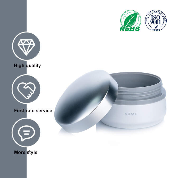 CJ002 White Plastic Vacuum Cream Jar, 50ml cream jar, 20ml cream jar, cosmetic jar manufacturer, plastic jar supplier, vacuum cream jar factory, OEM skincare packaging, China jar vendor, private label cream jar, bulk cosmetic jar wholesale, custom skincare container, ODM vacuum jar, airless cream jar exporter