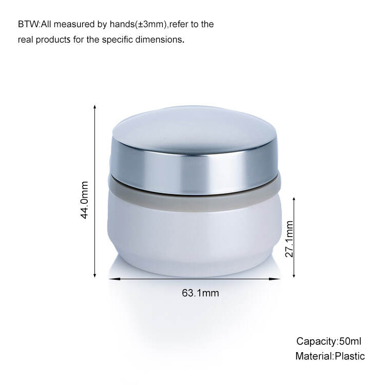 CJ002 White Plastic Vacuum Cream Jar, 50ml cream jar, 20ml cream jar, cosmetic jar manufacturer, plastic jar supplier, vacuum cream jar factory, OEM skincare packaging, China jar vendor, private label cream jar, bulk cosmetic jar wholesale, custom skincare container, ODM vacuum jar, airless cream jar exporter