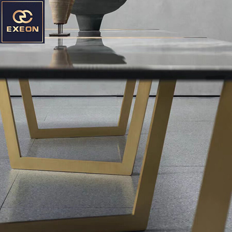 Modern light luxury simple natural marble table combination