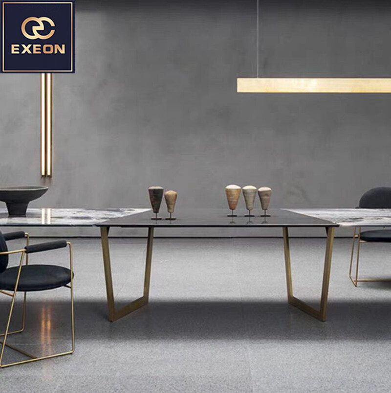 New Italian minimalist marble luxury design dining table