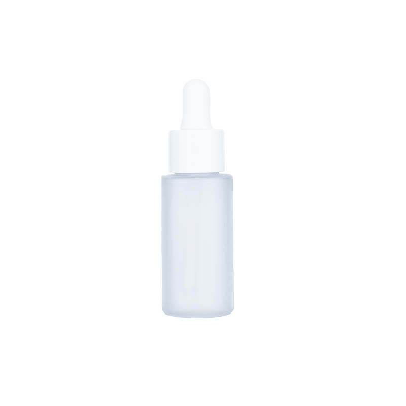 30ml frosted glass bottle, essential oil dropper bottle, white dropper glass bottle, skincare packaging, aromatherapy bottle supplier, private label essential oil packaging, OEM ODM cosmetic bottle, wholesale glass dropper bottle