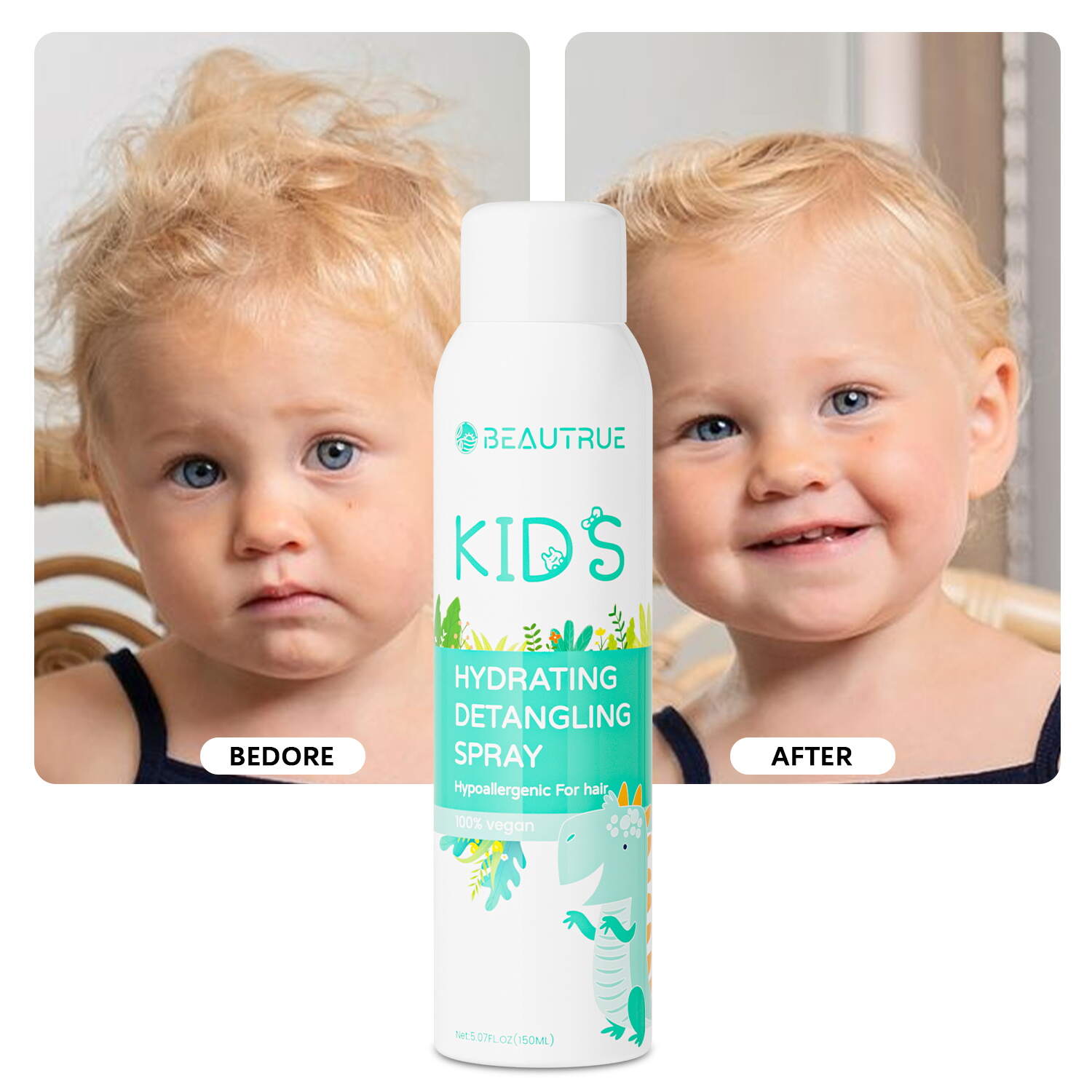 Hydrating Detangling Spray;Hydrating Moisturizing Spray;kids detangling spray;kids hair care spray