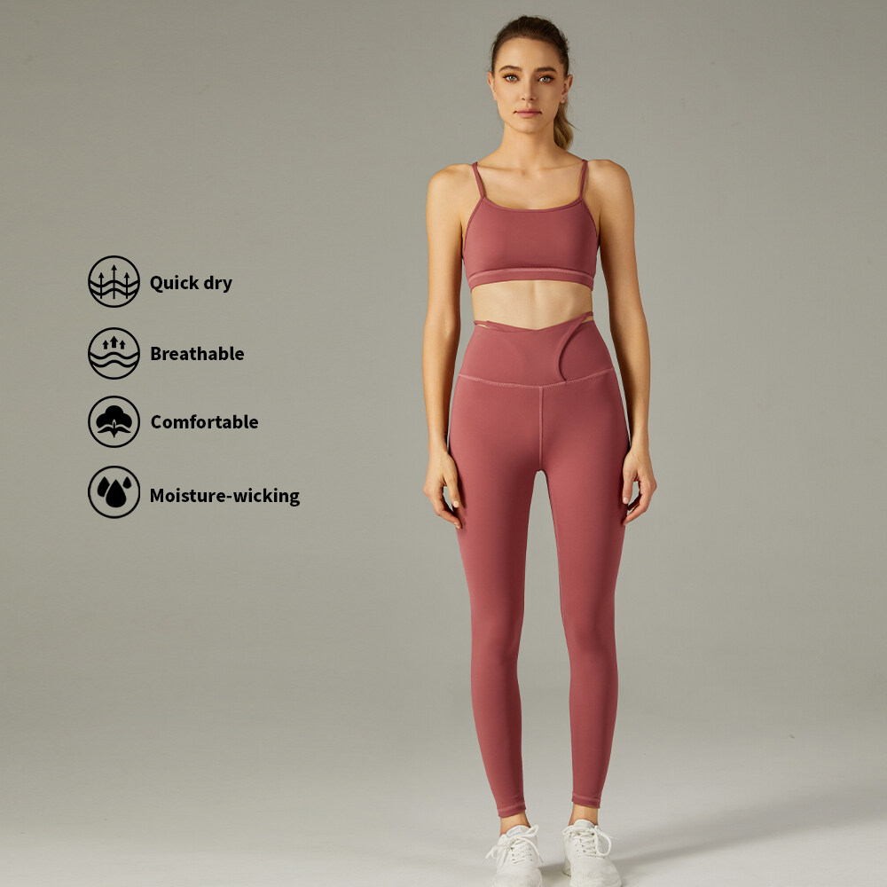 Yoga Wear Set Sports Bra Leggings Custom Logo