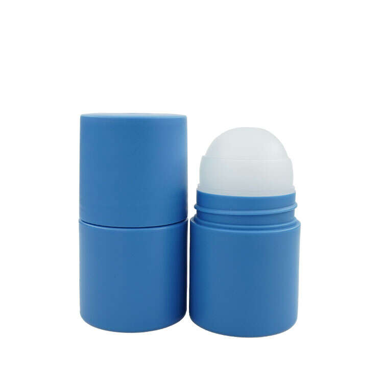 50ml 3 oz Deodorant Plastic Roll-On Bottle, Blue Roll-On Bottle Essential Oil Available Factory