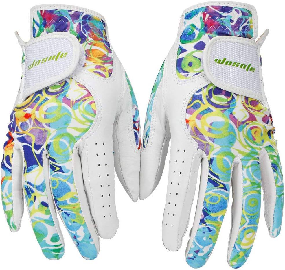 Guantes de golf DT2L Accesorios de cuero suave para mujeres transpirables para no deslizamiento