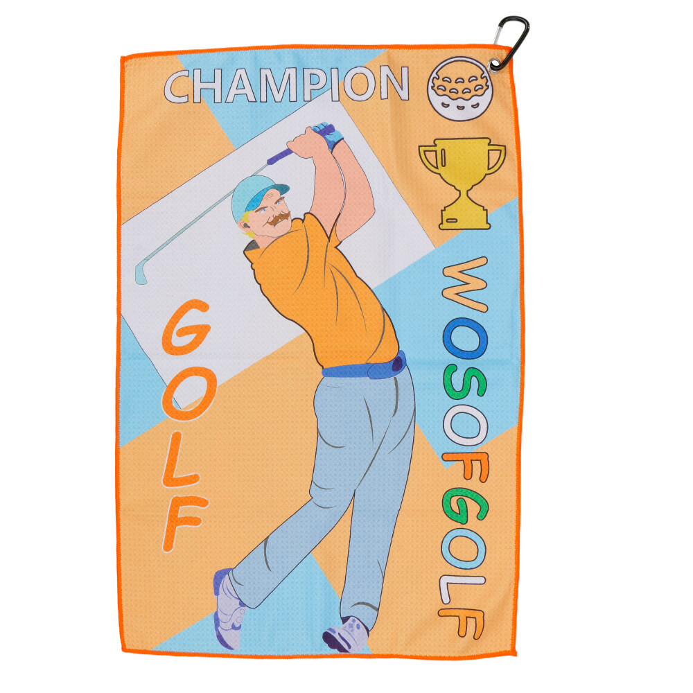 M02 Golf serviette de serviette de golf serviette à gaufre à double facette Patché à imprimé sac de golf cadeau