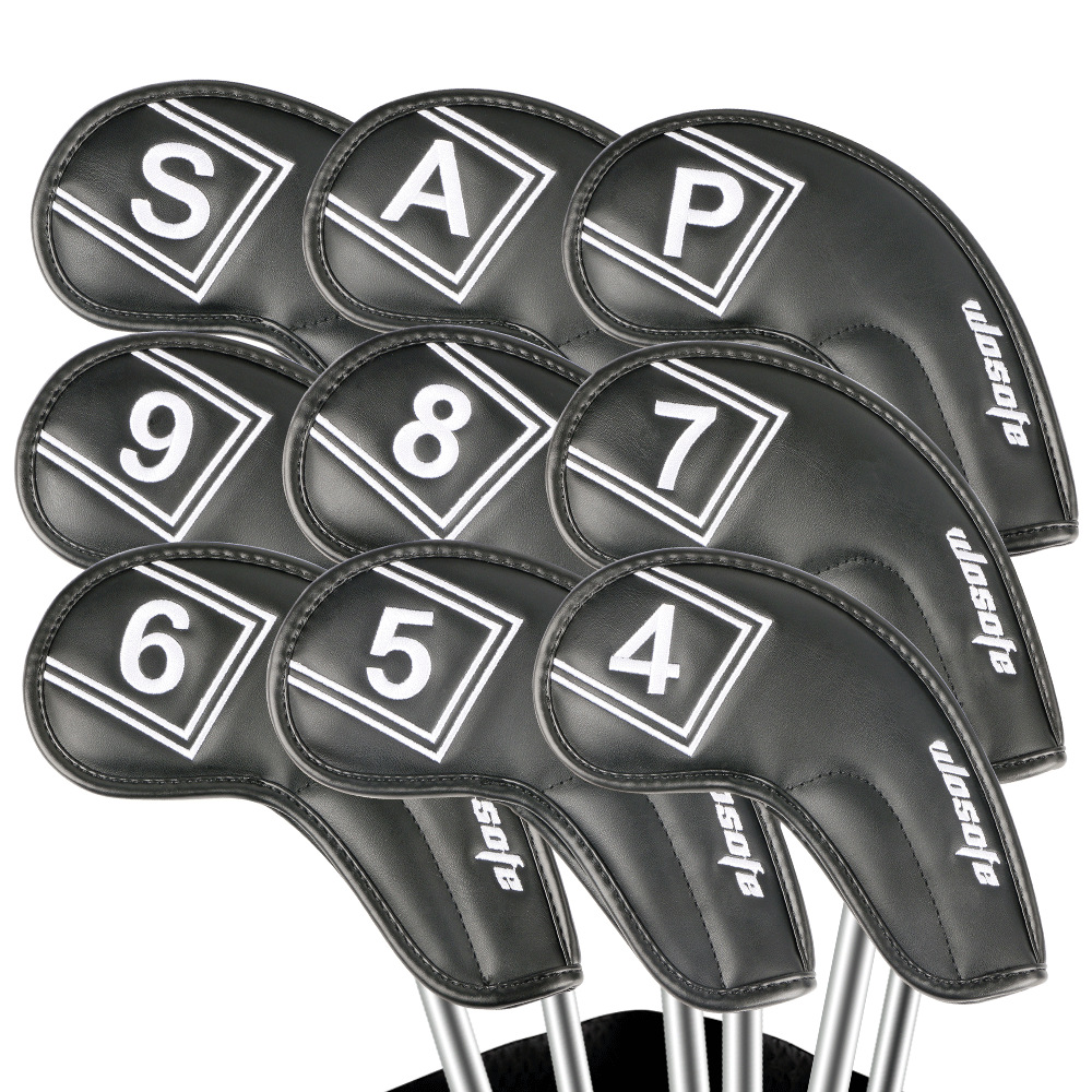 IR10 Golf Iron Headcover Kulit Golf Iron Cover Set