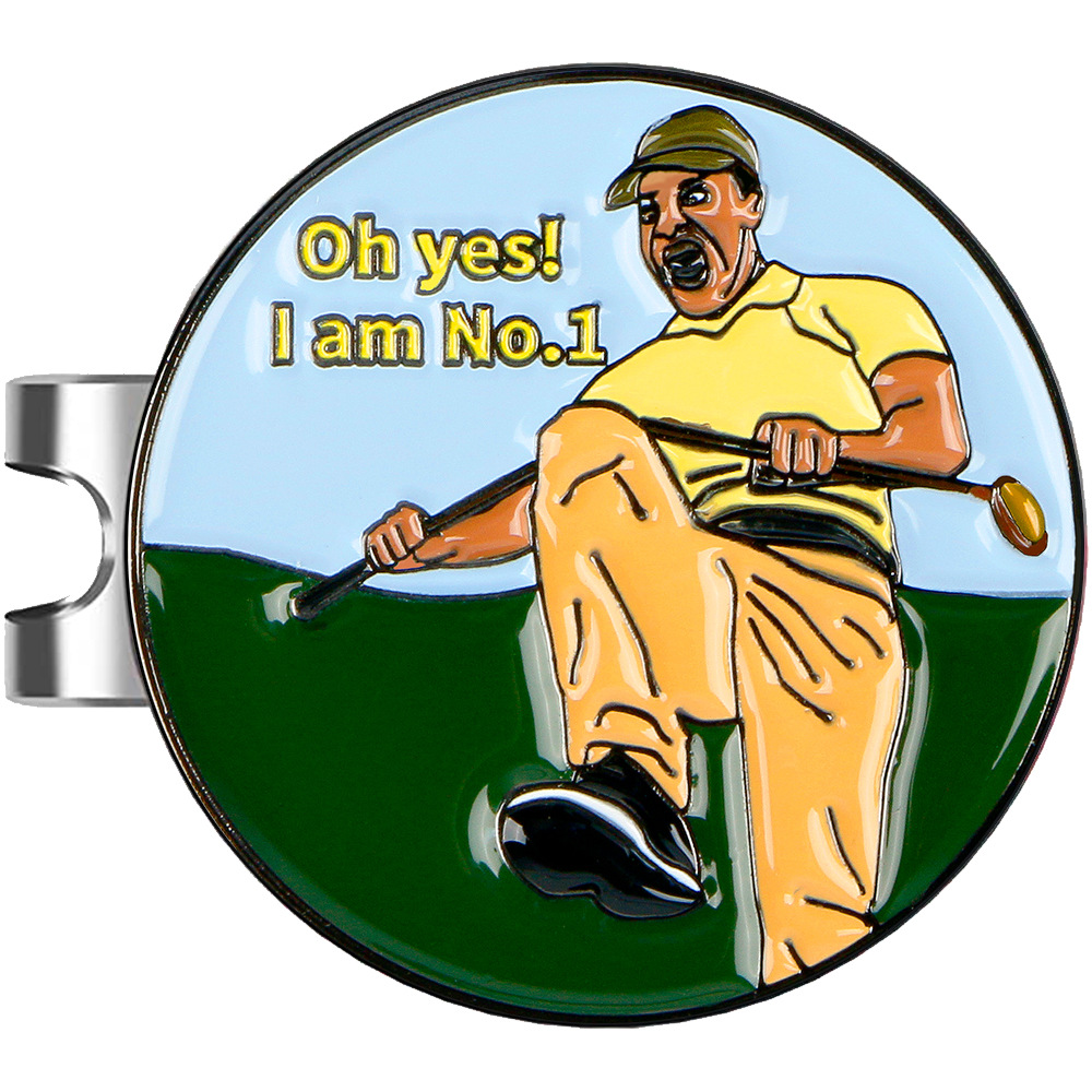 MK01 Golf Ball Markers for Hat Funny Emamel Golf Ball Marker med magnethattklämma för golfhattar Väskor handskar tillbehör