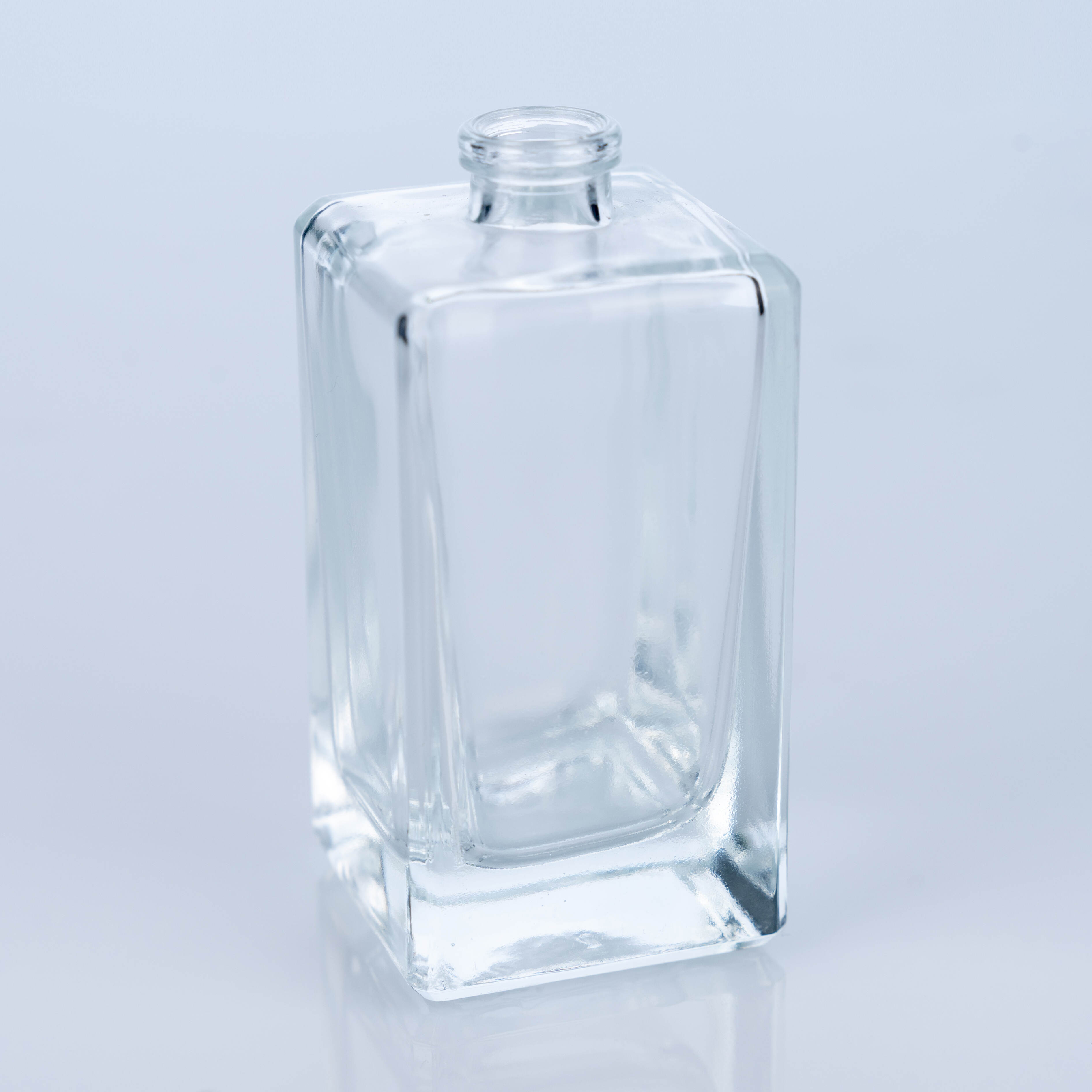 50ml Glass Clear Square Bayonet Perfume Bottle Set of Two Supplier