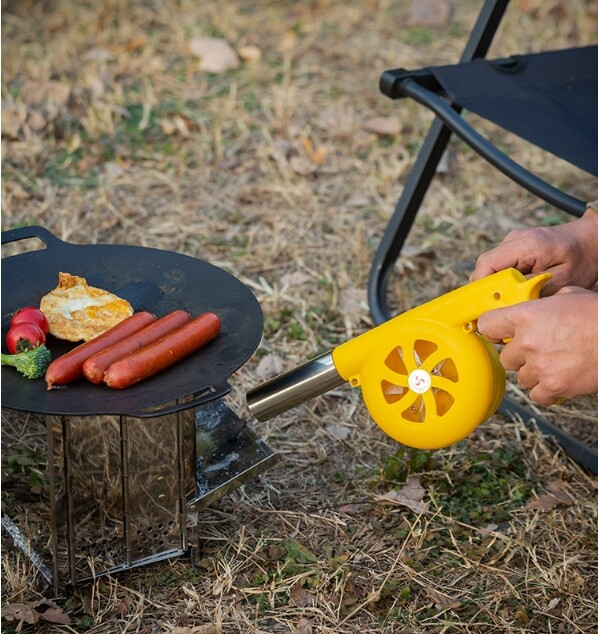 Barbecue Blower Manual Outdoor Mini Oven Hair Dryer Skewer Barbecue Carbon Blower