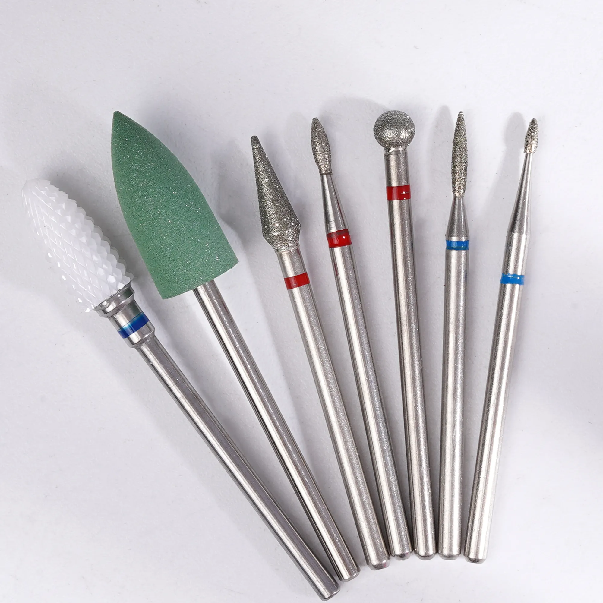 Diamond in ceramica Rimuovere lo lucidatore in gel fuori diamante per trapano per unghie Bit cuticola acrilica pulito set di smalti set di manicure set biet