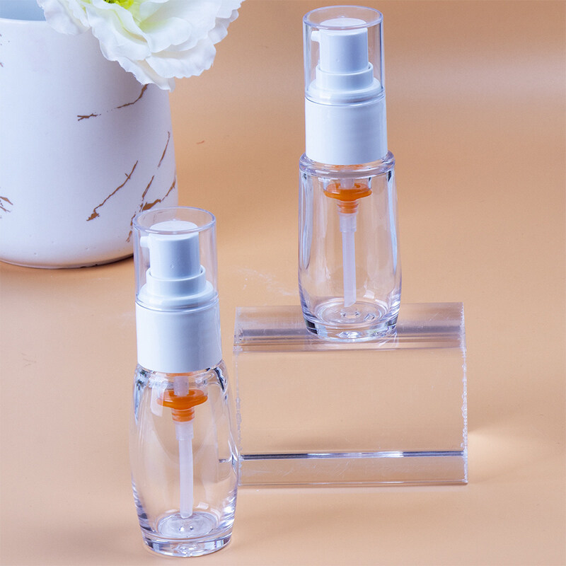 30/50ml Transparent Bottle with white Cap Lotion Bottle Can be used for cosmetics