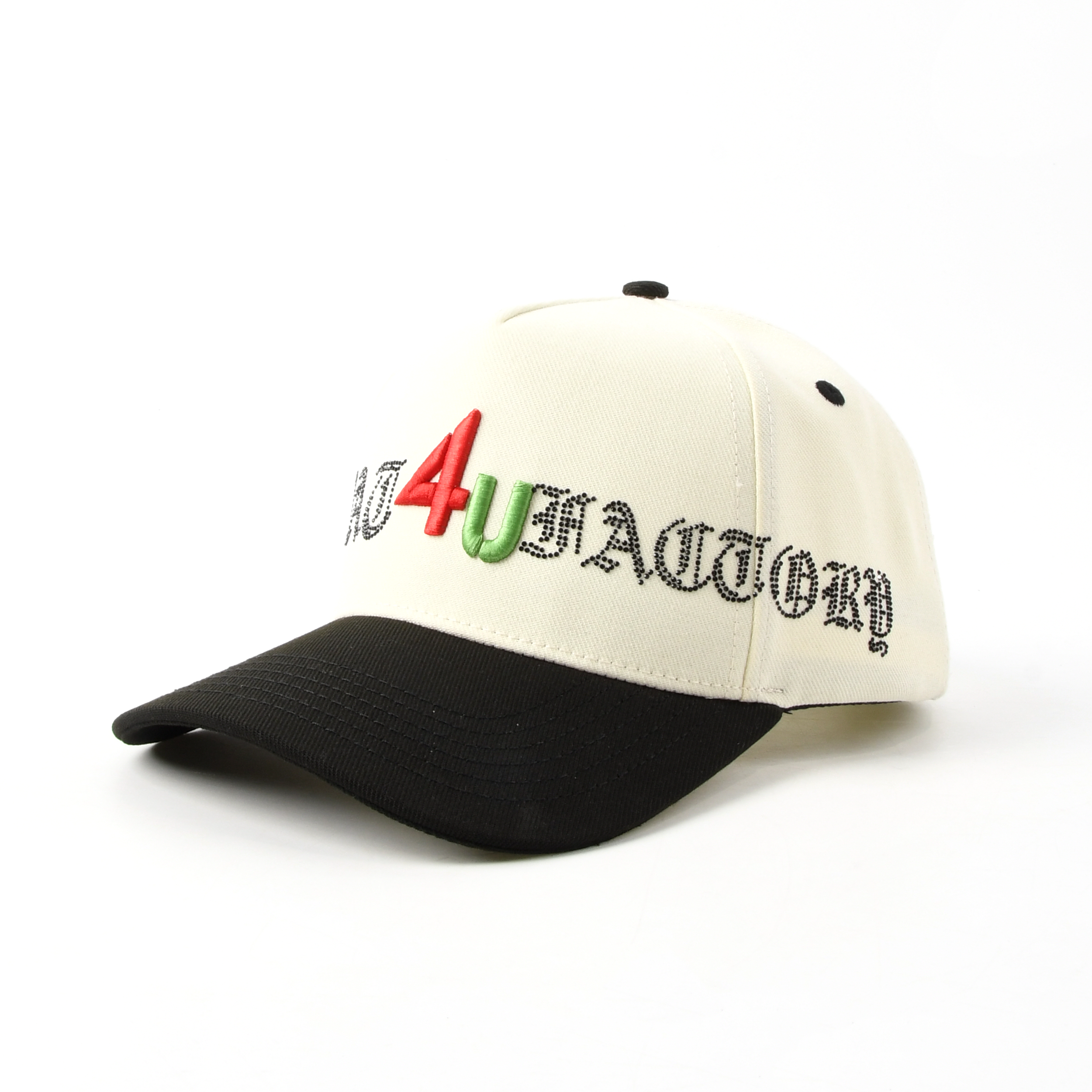 High quality custom embroidery 5 panel curved cotton baseball cap hat