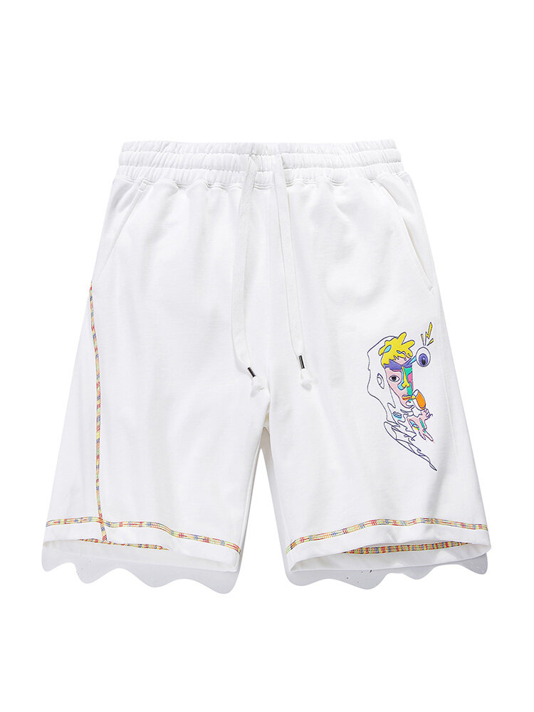 Custom 100% Cotton Embroidery Men Half Pants Shorts