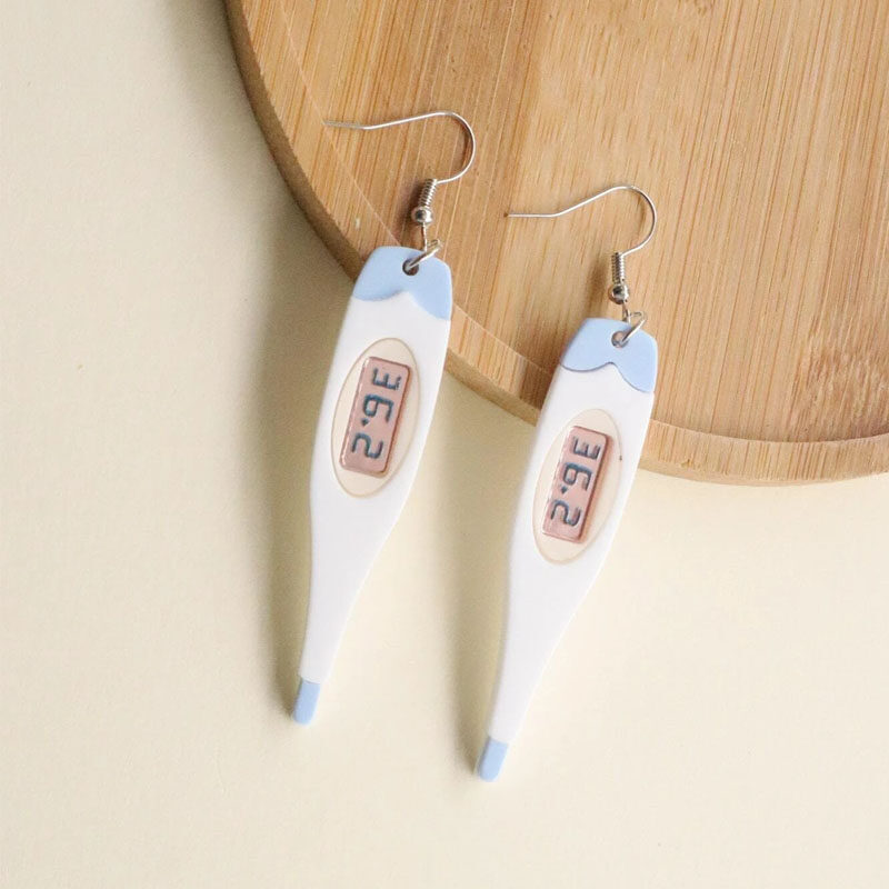 Thermometer Decor Drop Earrings