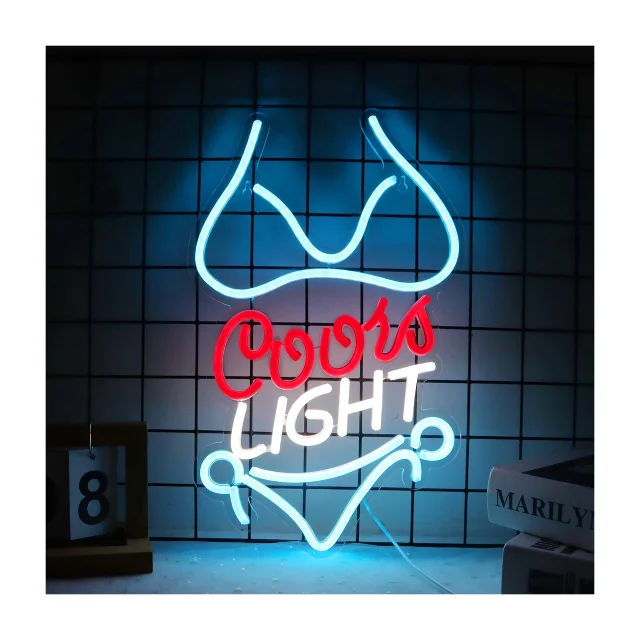 Led OPEN Flex Light Bar Woman Sexy Board Sex girl Made Open Acrylic Neon Sign Lady back