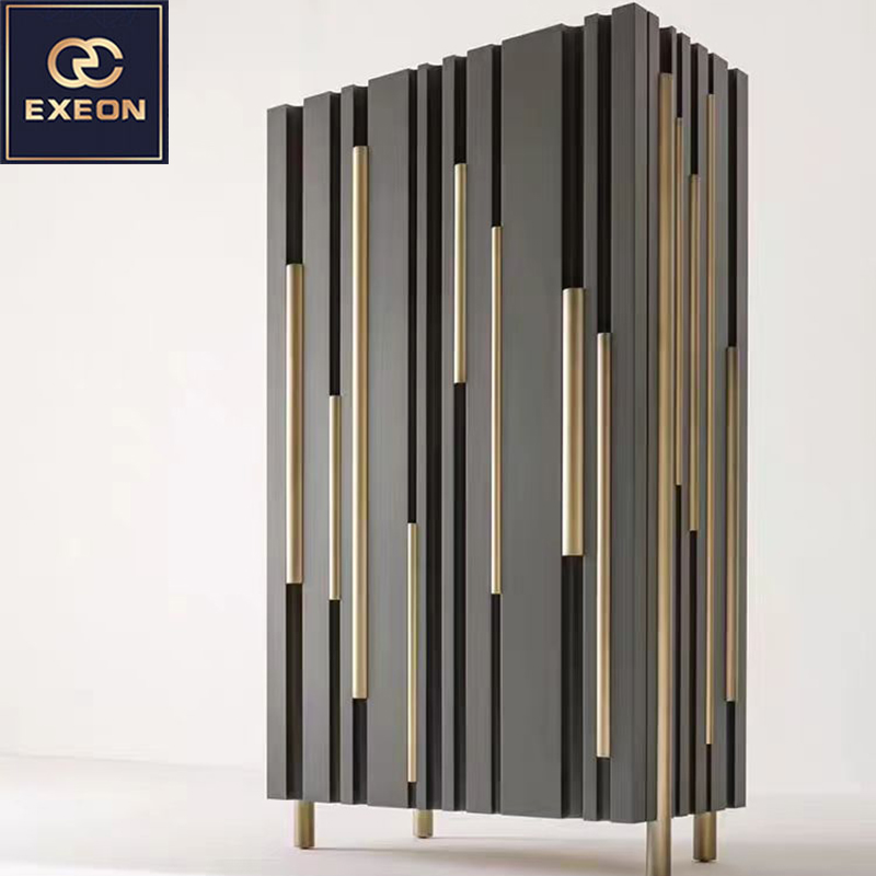 Modern fashion stainless steel high-end side cabinet